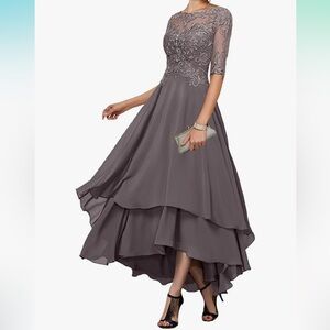 Amazon Women's Charcoal High Low Dress